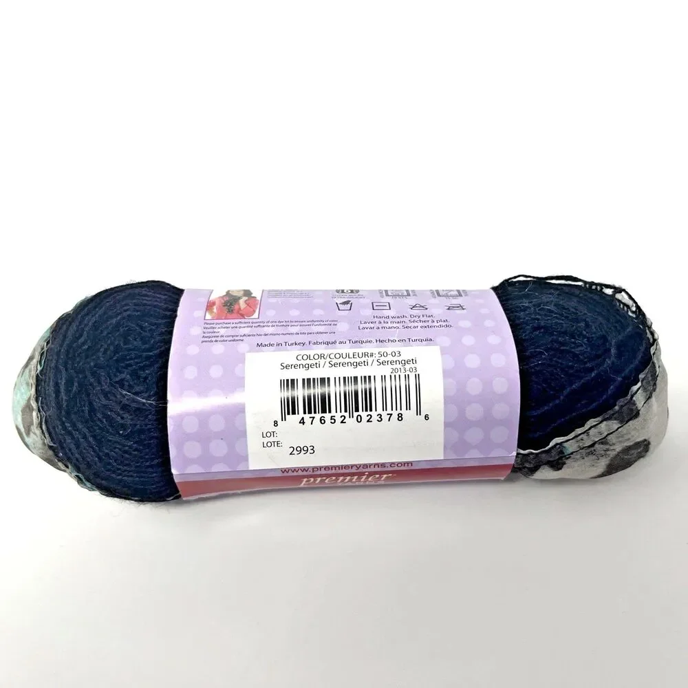 Premier Yarns Starbella Flirt Yarn 50-03 Serengeti Lot 2993 24 Yards 1.41 oz